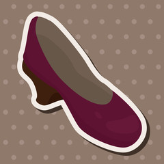 High-heeled shoes style theme elements vector,eps