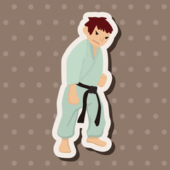 Taekwondo theme elements vector,eps