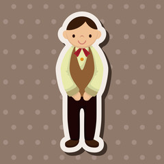 waiter theme elements vector,eps