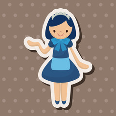 waiter theme elements vector,eps