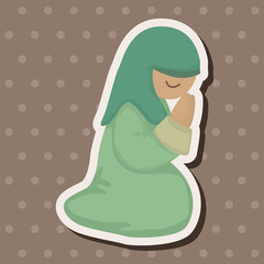 pastor and nun theme elements vector,eps