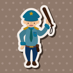 policeman theme elements vector,eps