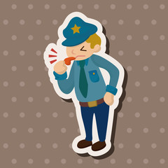 policeman theme elements vector,eps