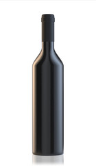 Wine bottle isolated on white background