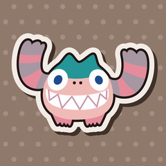 monster cartoon theme elements vector,eps