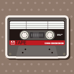 Audiotape theme elements vector,eps