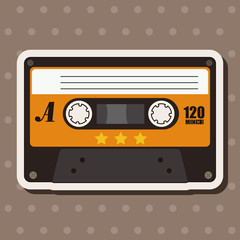 Audiotape theme elements vector,eps