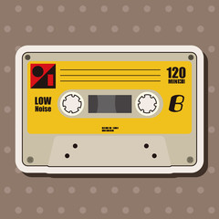 Audiotape theme elements vector,eps