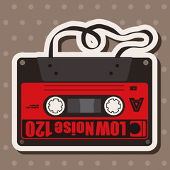 Audiotape theme elements vector,eps