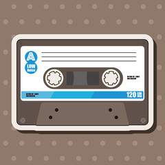 Audiotape theme elements vector,eps