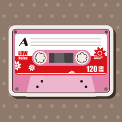 Audiotape theme elements vector,eps
