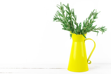 Pitcher with rosemary