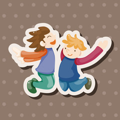 jumping person theme elements