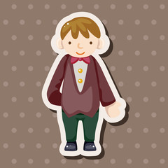 waiter theme elements vector,eps