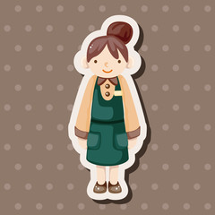 waiter theme elements vector,eps