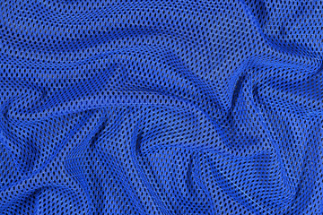 Blue crumpled nonwoven fabric background