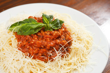 Pasta with meat sauce