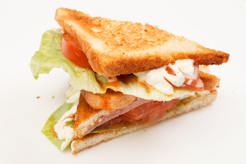 sandwiches with ham and cheese