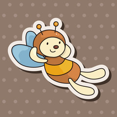 bee cartoon theme elements