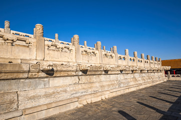The mable fence in Forbidden City