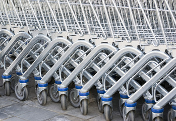 Shopping carts row