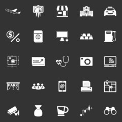 Application icons on gray background
