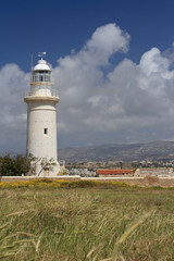 Fototapeta na wymiar Great Lighthouse in Paphos, Cyprus in the spring