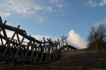 Wooden artistic bridge