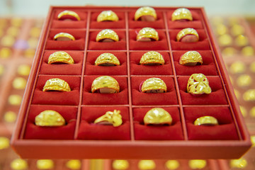 collection of golden ring.