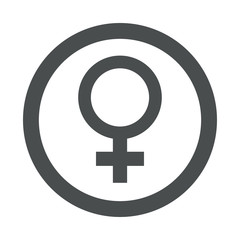 Fototapeta premium Icono redondo femenino gris