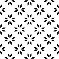 Black and white geometric seamless pattern with shevron.