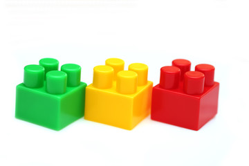 Obraz premium blocks pieces green yellow and red