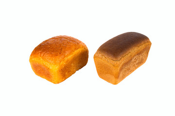 two loaves white bread