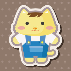 cat cartoon theme elements