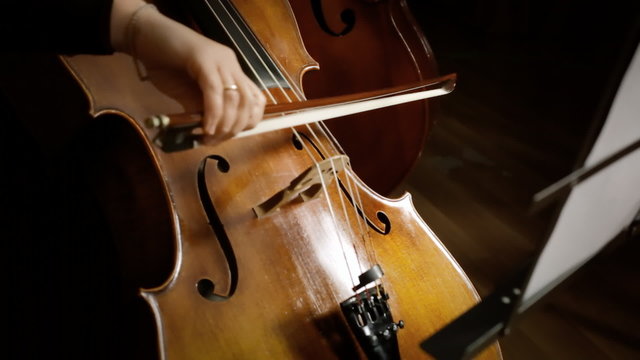 Playing cello near