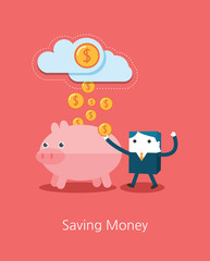 Flat Business character Series. business saving money concept