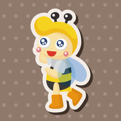 bee cartoon theme elements
