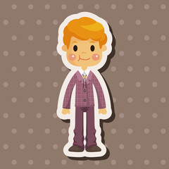 boy man cartoon theme elements