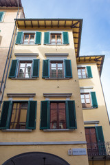 Facciata palazzi signorili, centro storico, Pisa