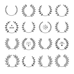 Set of laurel wreaths.