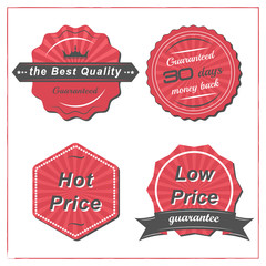 Retro sale red tags in vintage style for your creative design
