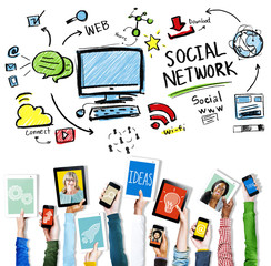 Social Network Social Media Internet WWW Web Online Concept