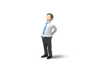 腰痛に悩む男性