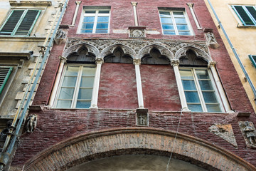 Obraz premium Facciata palazzi signorili, centro storico, Pisa