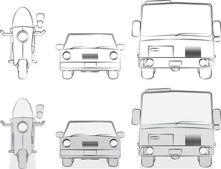 Original vehicles sketches
