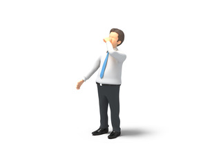 鼻かぜになった男性