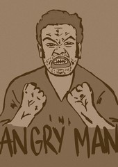 Angry man vintage