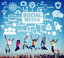 Social Media Social Networking Technology Connection Concept
