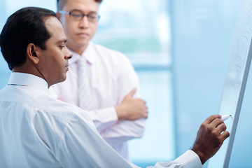 Fototapeta premium Drawing on white board