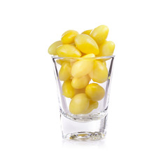 Boiled Ginkgo Nuts isolated on white background